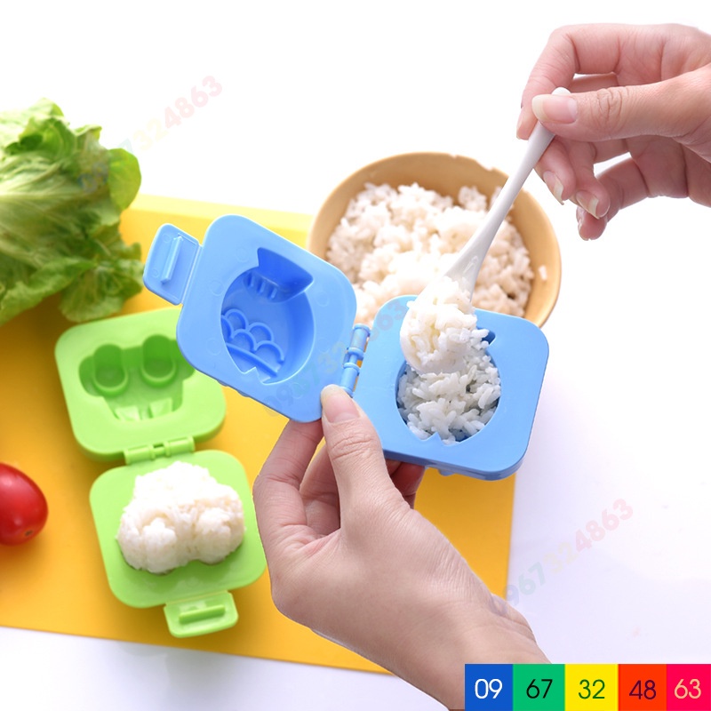 Sét 6 khuôn cơm 6 hình cho bé