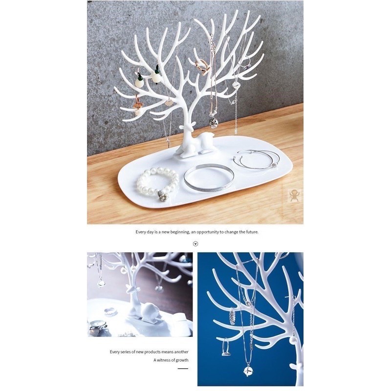 Kệ Treo Trang Sức Hình Hươu Để Bàn ( Bao Y Hình )