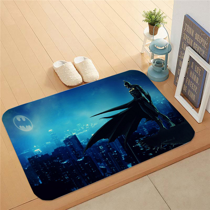 Thảm lót cửa chùi chân Chống Trượt Hình Batman 40x60cm