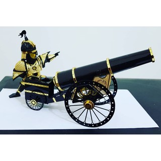 MÔ HÌNH 3D KIM LOẠI LẮP RÁP BINH SĨ & SÚNG THẦN CÔNG ARTILLERYMAN STYLE - HÀNG NHẬP KHẨU