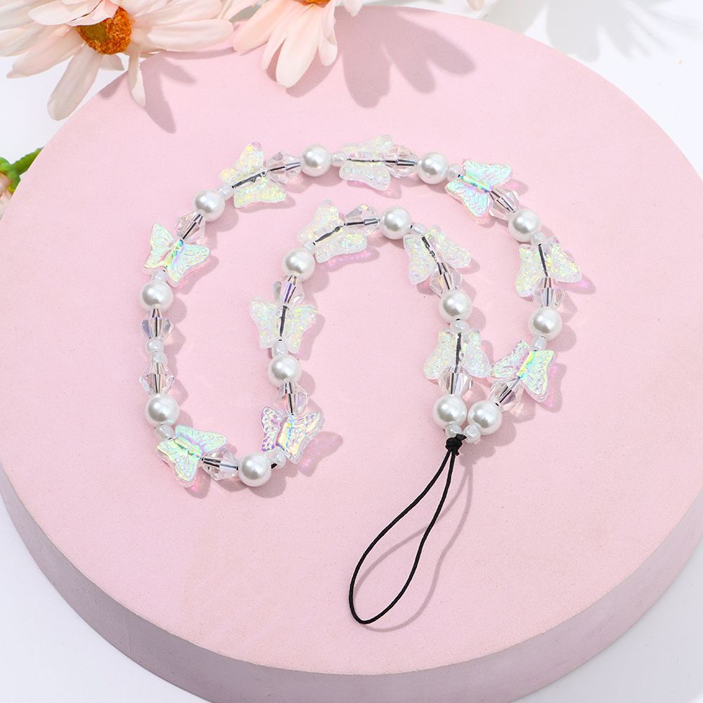 Dây đeo điện thoại đính hạt thủ công nhiều màu sắc chống thất lạc