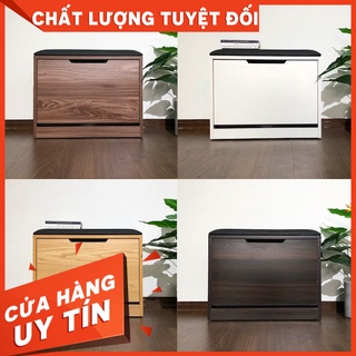 [Hàng Nhà Máy] Tủ Giày Dép 3 Ngăn Có Ghế Ngồi Nệm Da Artico Dài 60cm