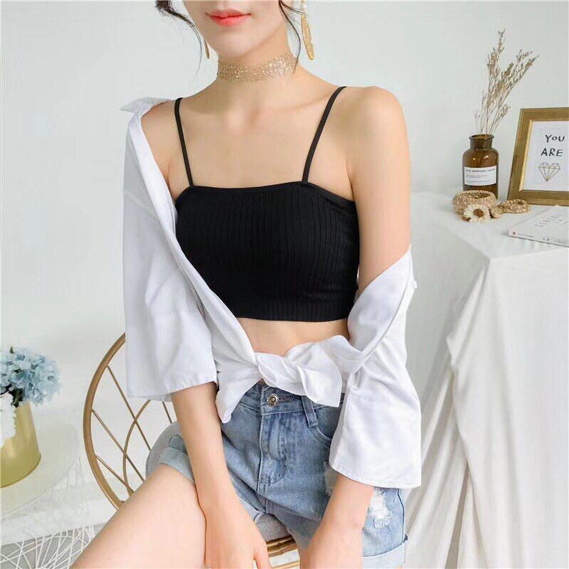 Áo Bra Quây Gân Tăm Co Giãn 4 Chiều, Có Đệm Ngực Cotton [ảnh thật 100/100] Shoptido | WebRaoVat - webraovat.net.vn