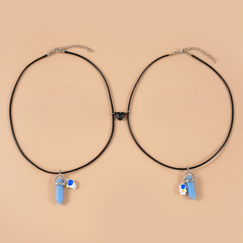 Vòng cổ Mặt Đá Trụ Lục Giác Phát Sáng