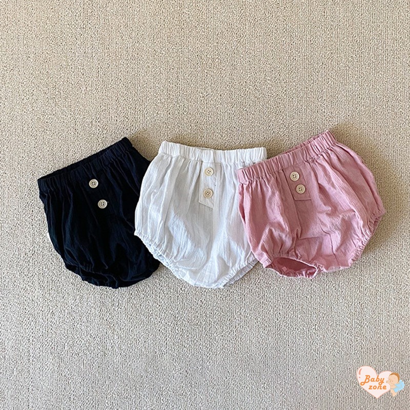 Quần Short Dáng Rộng Chất Liệu Thân Thiện Với Da Trang Trí Nút Áo Hình Bí Ngô Dễ Thương Cho Bé Gái