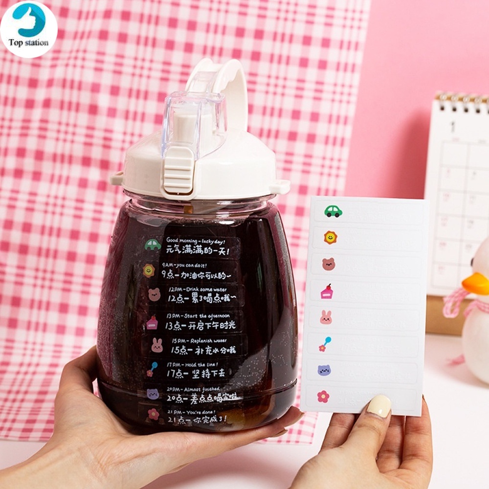 Miếng dán trang trí bình nước bằng pvc chống thấm nước thiết kế sáng tạo