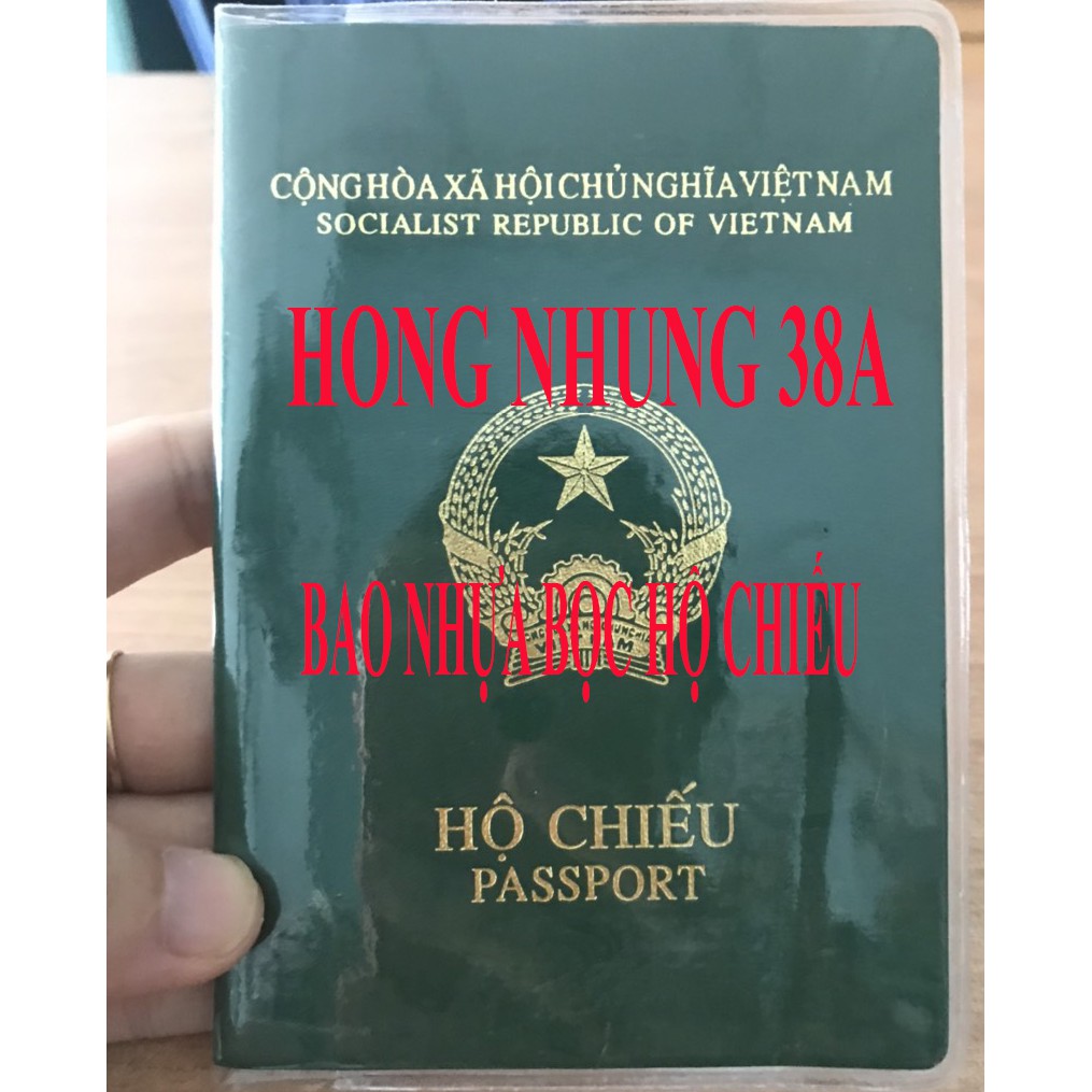 SÉT 2 CÁI - Bao Bọc Hộ Chiếu PVC Trong Suốt (Chất Liệu Nhựa Dẻo Chống Thấm)