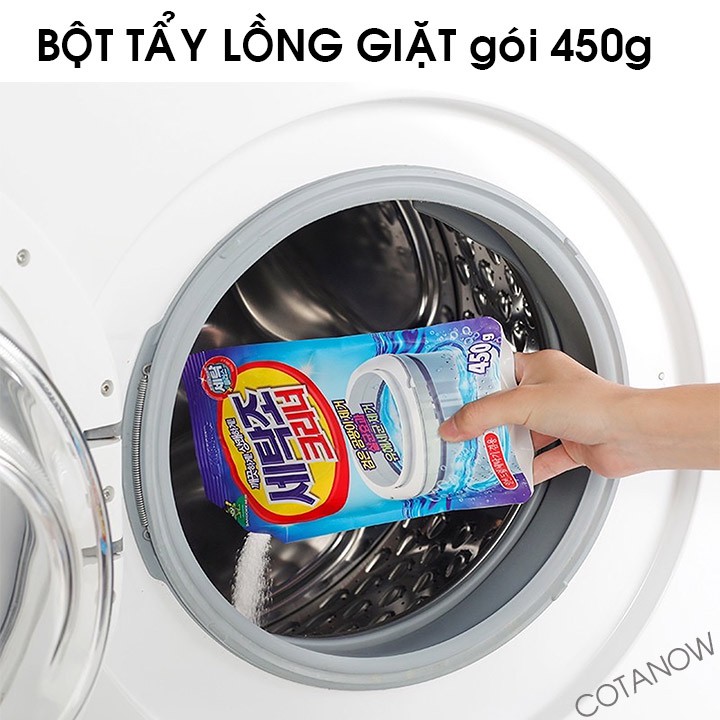 Tẩy Lồng Giặt Dạng Bột Gói 450g vệ sinh máy giặt tiện lợi COTANOW