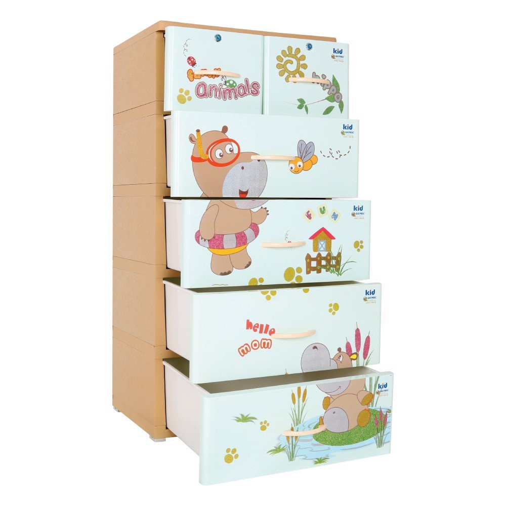 TỦ NHỰA QUI PHÚC KID HÀ MÃ 5 TẦNG 6 NGĂN 60 x 47 x 130 Cm- TẶNG BÀN XẾP CHO BÉ- BẢO HÀNH NHỰA LÊN TỚI 10 NĂM | BigBuy360 - bigbuy360.vn