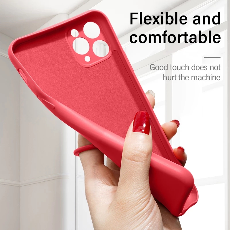 Ốp Điện Thoại Silicon Mềm Có Giá Đỡ Xỏ Ngón Tay Cho Iphone 12 11 Pro Max Mini X Xs Max Xr 7 8 Plus
