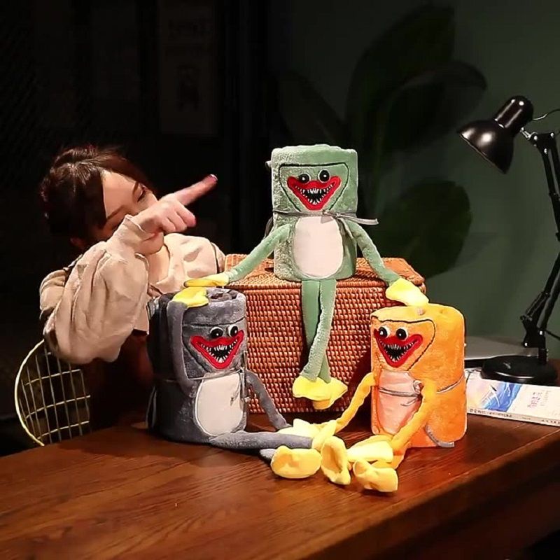 Chăn Cuộn Vải Flannel Thiết Kế Dây Đeo Dễ Dàng Mang Theo