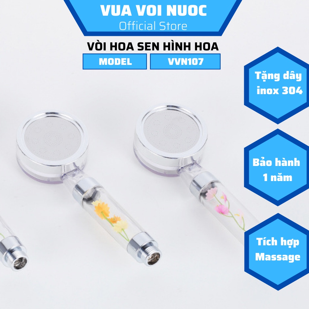 Vòi hoa sen tăng áp,vòi tắm hình bông hoa VVN107