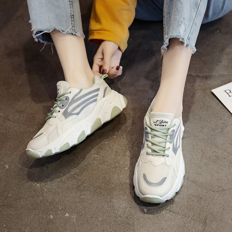 [Hot bản mới] Giày thể thao nữ cao cấp khuynh hướng Sneakers 😍Giay Phản quang😍2 màu có sẵn（03）