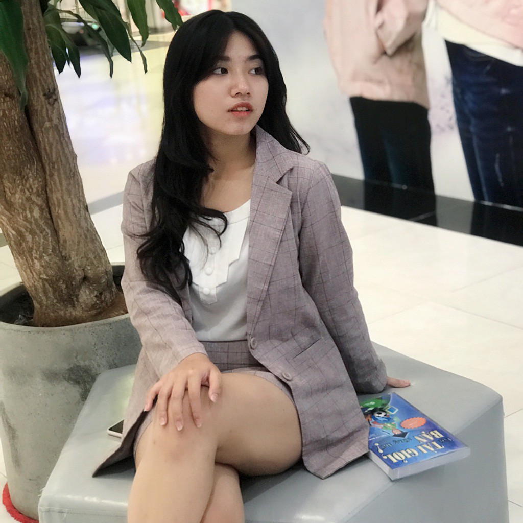 Set Áo Blazer Caro + Chân Váy + Tặng Áo Dây THF House | BigBuy360 - bigbuy360.vn