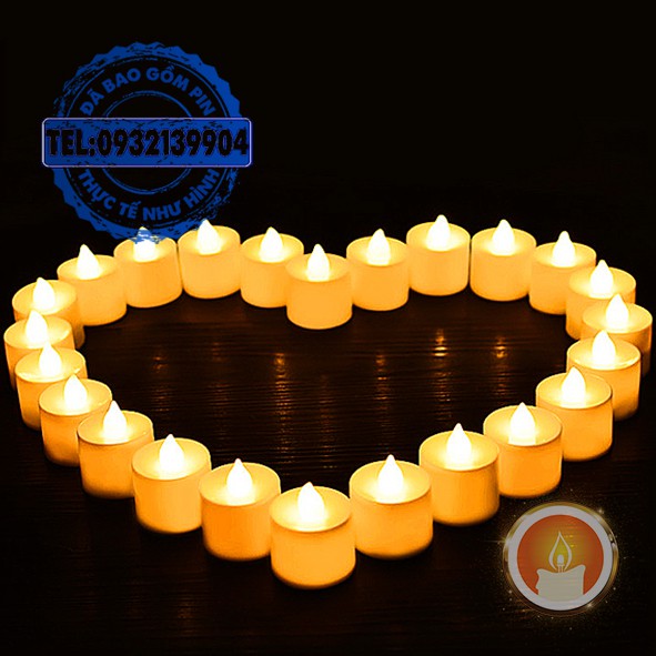 Hộp 24 nến điện tử tealight (ĐÃ KÈM PIN)