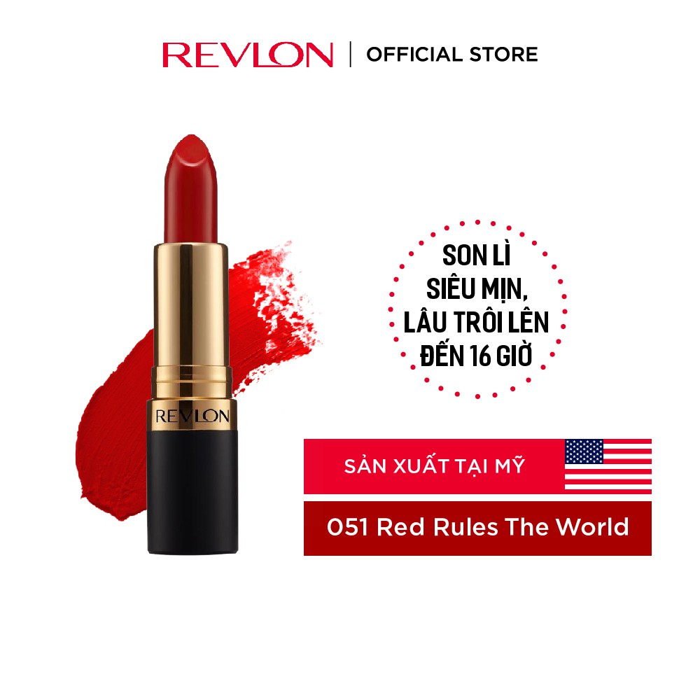 [Quà tặng] Son lì siêu mịn thương hiệu số 1 tại Mỹ Revlon Super Lustrous Matte Lipstick - Màu 051 (HSD dưới 8 tháng)