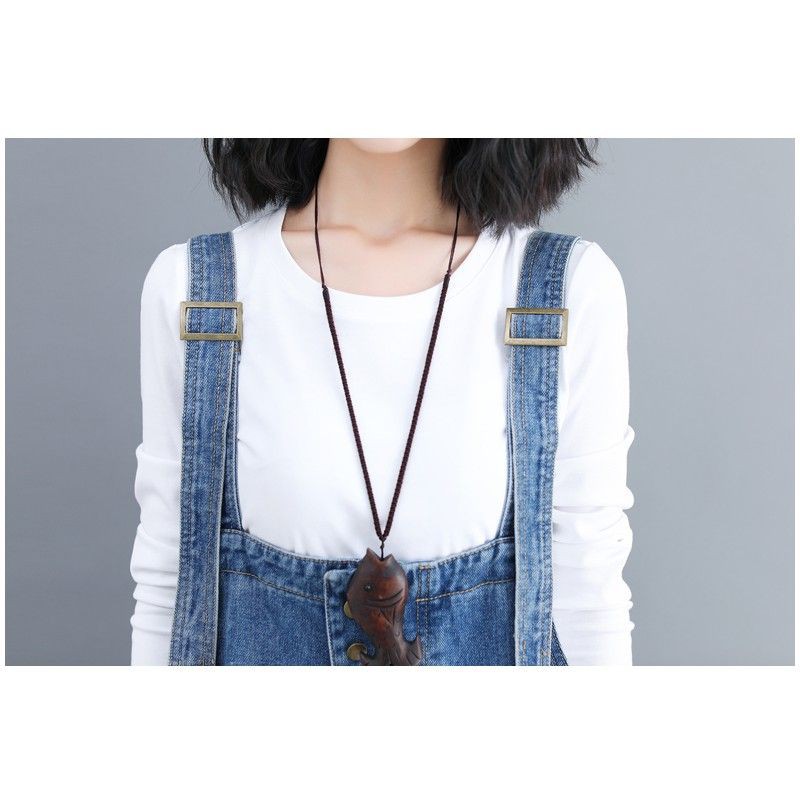 [ORDER] Quần yếm jean nữ bigsize màu xanh trẻ trung (fit 80kg) - Có ảnh thật | BigBuy360 - bigbuy360.vn