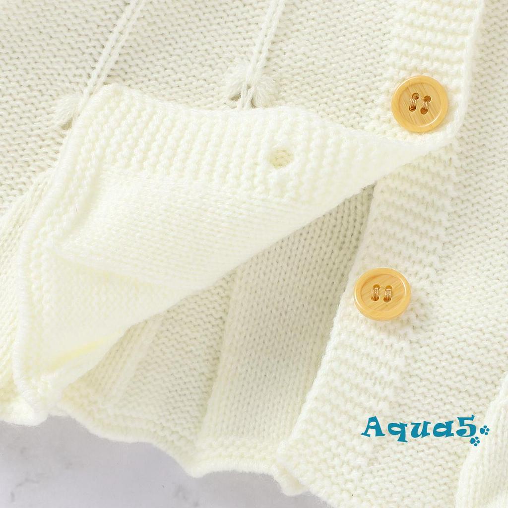 Áo Cardigan Dệt Kim Màu Trơn Dành Cho Bé Gái