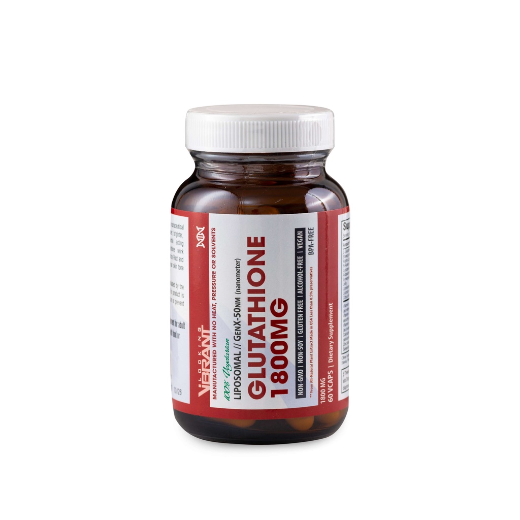 Trắng da Glutathione 1800mg Mỹ, Làm đẹp nâng tông Chống Oxy hoá Tàn nhang, 60 Viên