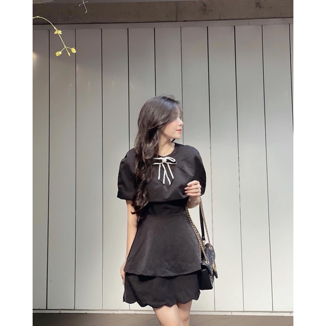 Áo nữ công sở ELEGANT ( không kèm nơ ) che bắp tay và vai to - Hàng thiết kế bởi Jang Closet