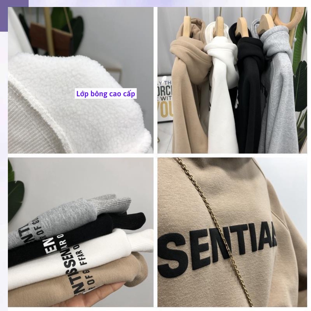 Áo hoodie essentials áo hoodie nỉ bông nam nữ cao cấp in essential có mũ dài tay top xu hướng 2022 | BigBuy360 - bigbuy360.vn