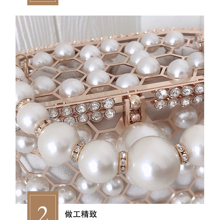 Túi Xách Đeo Chéo Đính Ngọc Trai Thời Trang Mùa Hè 2020 Mới Cho Nữ