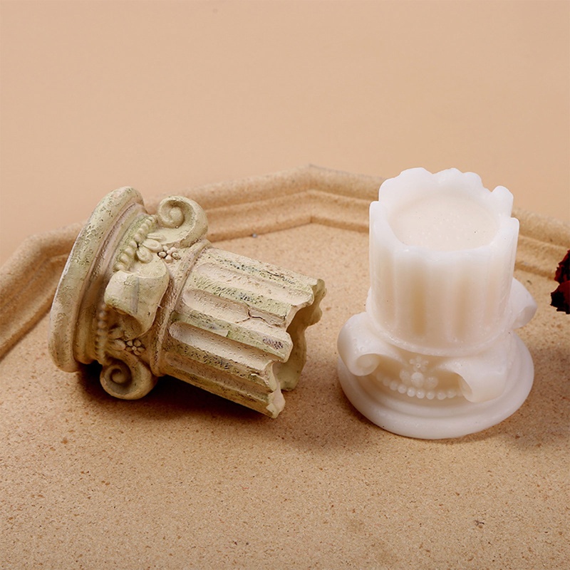 Khuôn Làm Nến Thủ Công Hình Cột Phong Cách La Mã Cổ Điển Siêu Bền Linh Hoạt