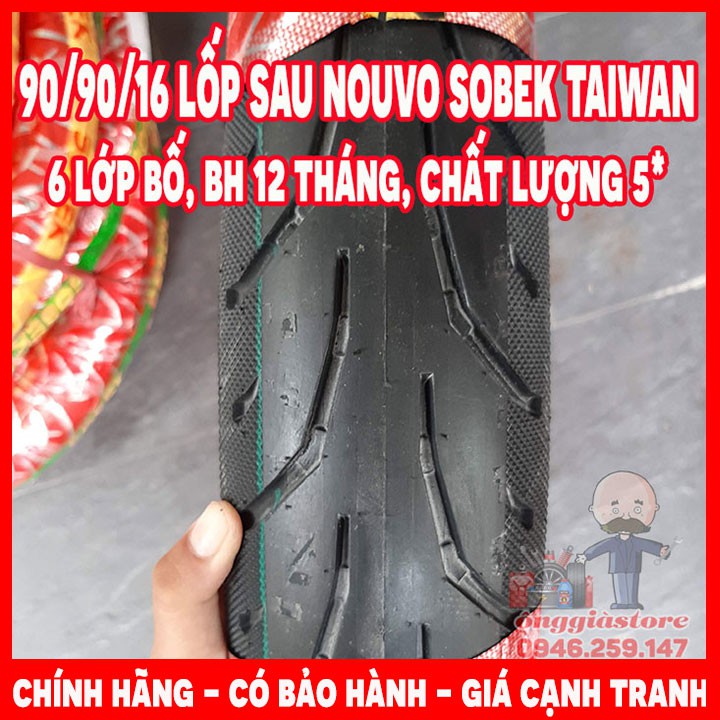 LỐP XE NOUVO SAU 90-90-16 SOBEK ĐÀI LOAN BH 12 THÁNG S1105