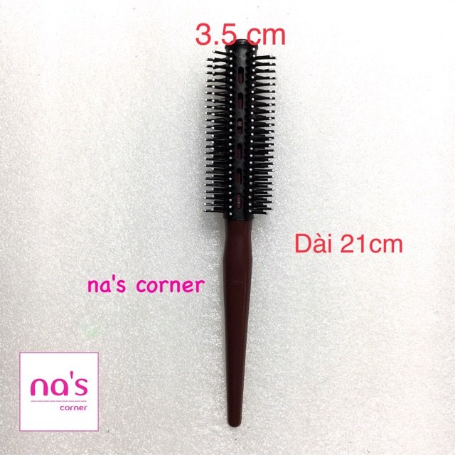 Lược chải tóc uốn xoăn size nhỏ du lịch, đi làm, lược tròn tạo kiểu cho tóc uốn phồng tiện dụng mang theo