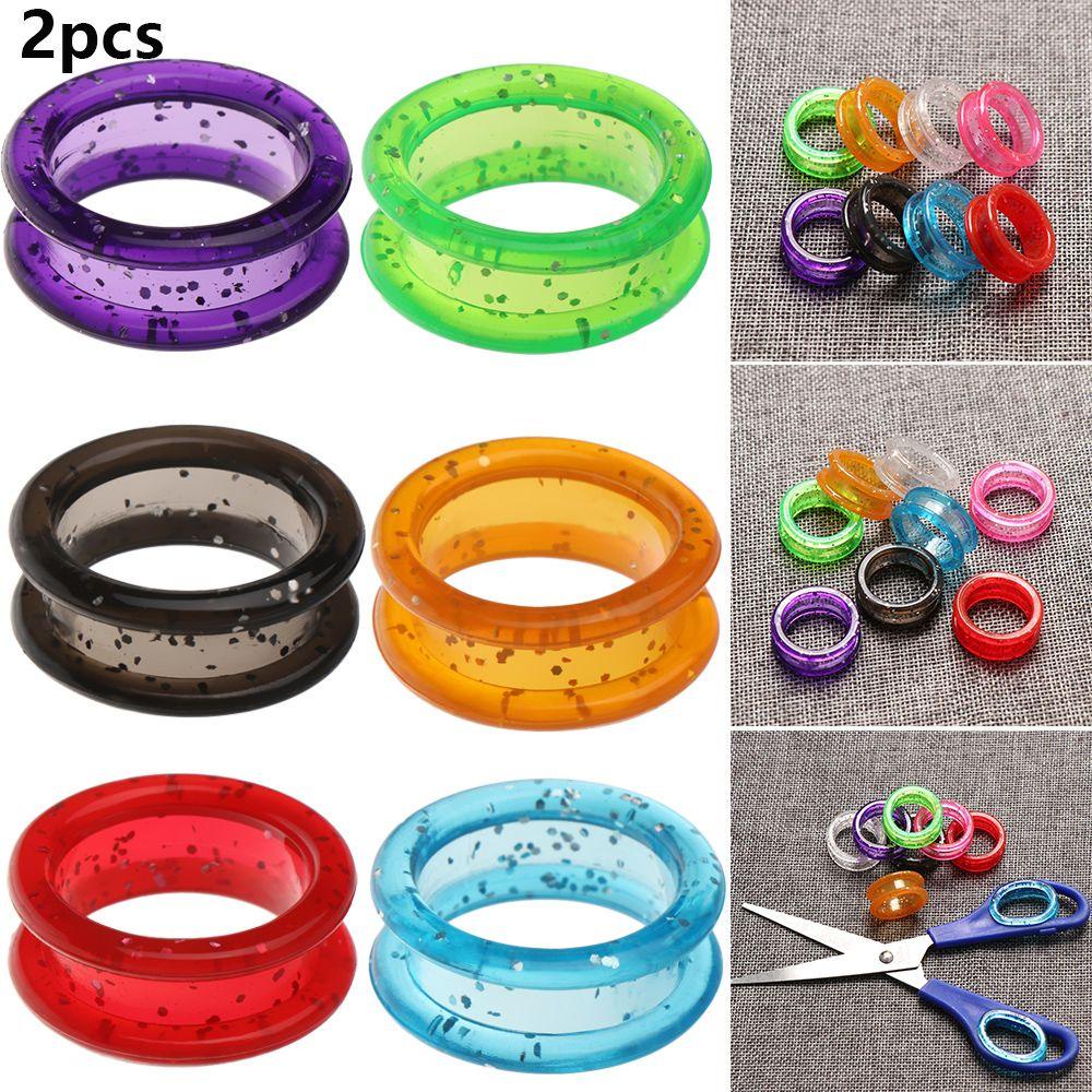 LET Set 2 Vòng Silicone Nhiều Màu Sắc Chuyên Dụng Cho Kéo Cắt Tỉa
