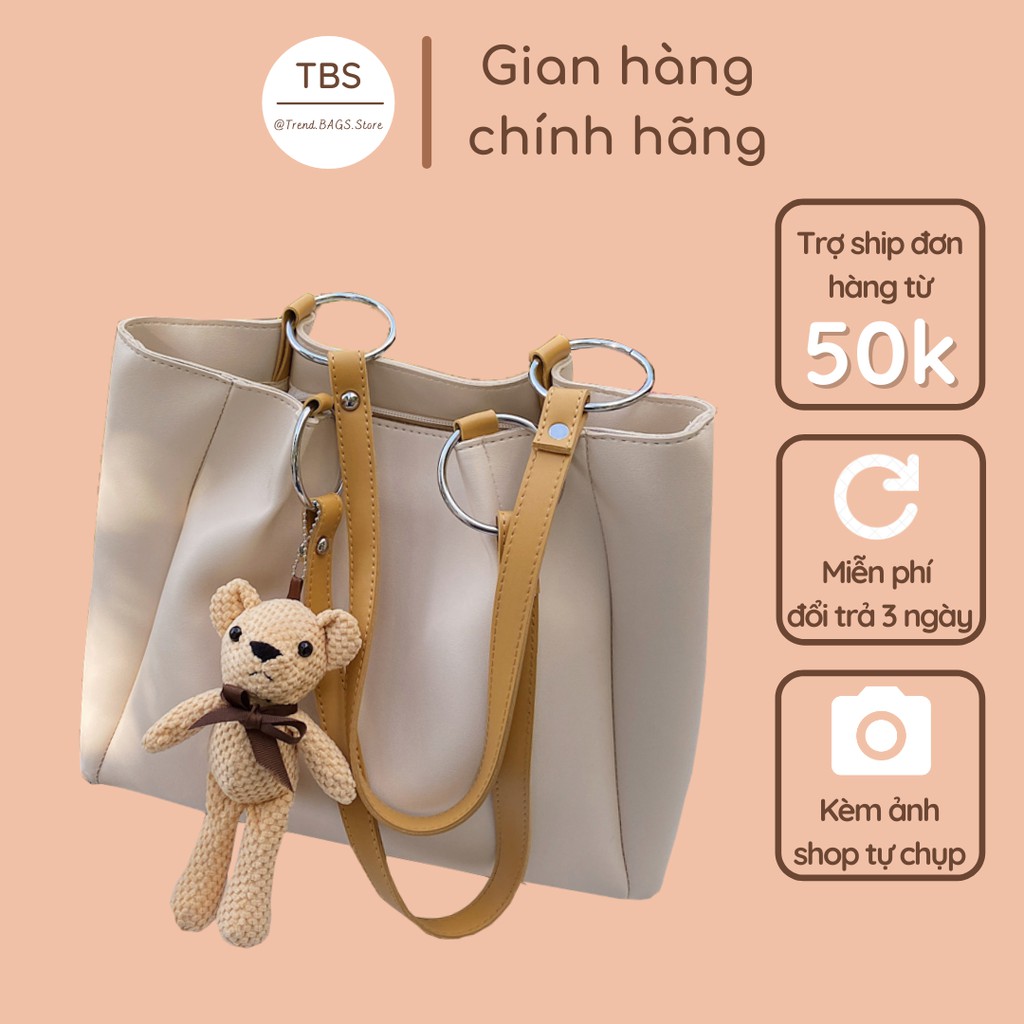 Túi đeo vai (tặng kèm gấu nơ) size lớn vừa A4  - Hàng loại 1 - TB.Store FR53 32x26x11