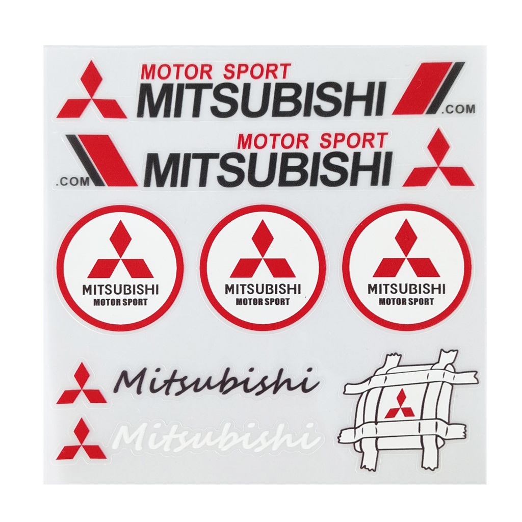 Logo dán trang trí xe hơi bằng PU 3D cho Mitsubishi