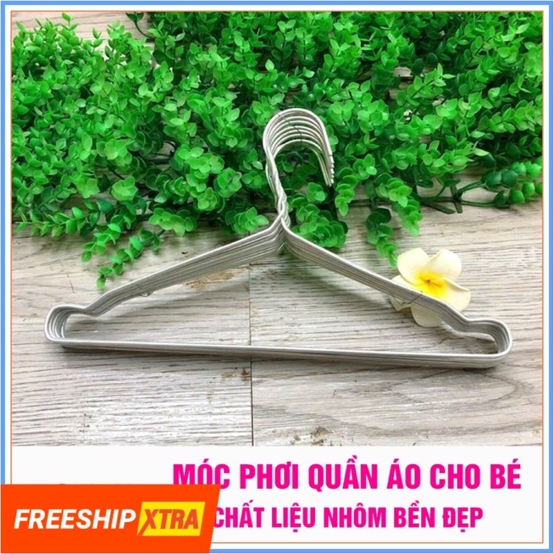 Set 10 móc nhôm phơi đồ trẻ em