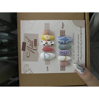 Nailbox móng úp thiết kế màu mè đồ đó ( theo số đo)