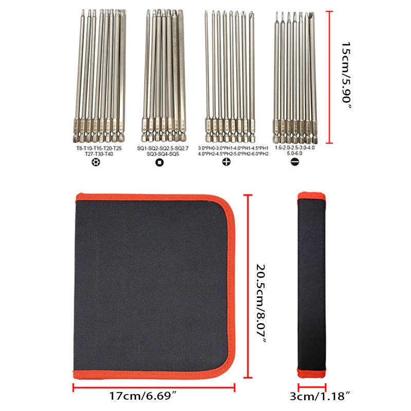 Set 30 Mũi Tuốc Nơ Vít S2 Kèm Túi Đựng Chuyên Dụng