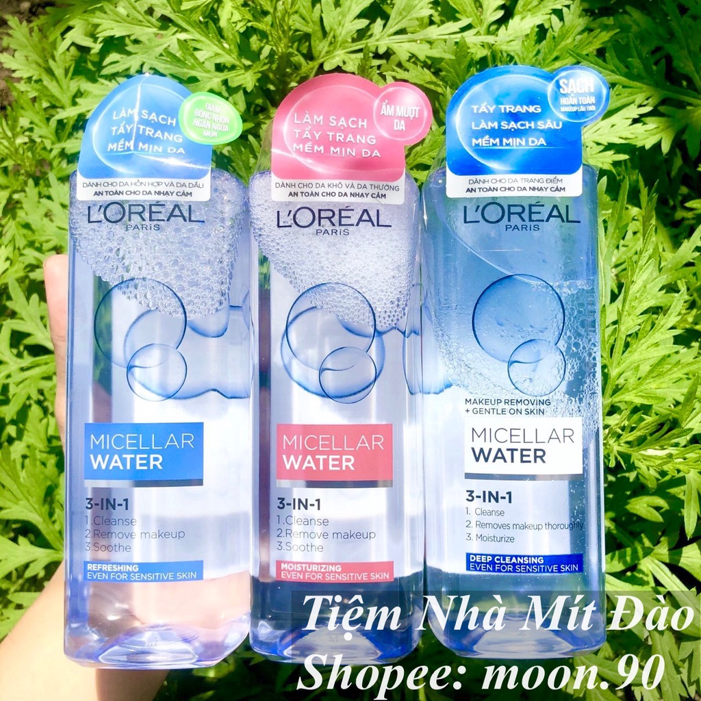 Nước tẩy trang Loreal - L'Oreal Paris 3-in-1 Micellar Water 400ml