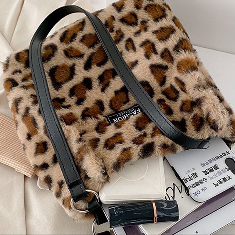 Túi xách tay/ đeo vai YADOU phối lông phong cách thu đông phương Tây cho nữ