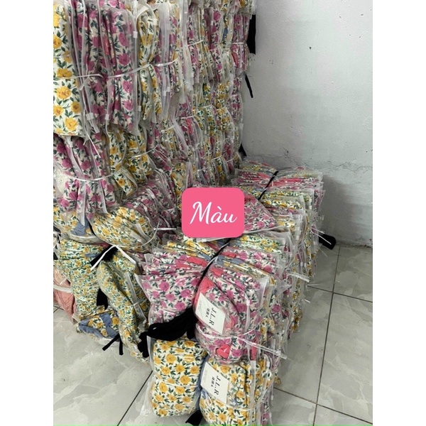 Váy Babydoll Cổ Bèo Hoa Nhí