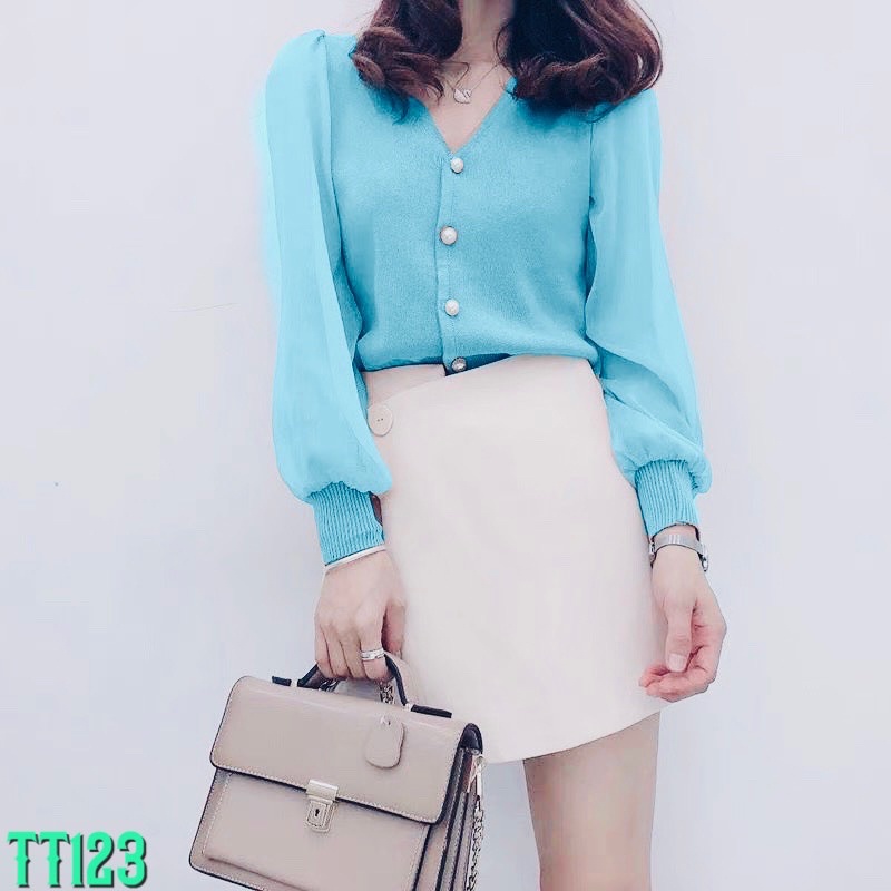 [ Giá Sỉ ] Áo len nữ cổ tim, áo len pha tay lưới hàng quảng châu loại 1 | BigBuy360 - bigbuy360.vn