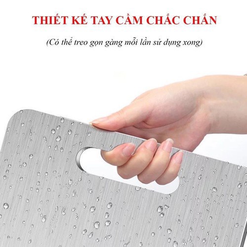 Thớt Kháng Khuẩn Inox Vệ Sinh Dễ Dàng- Rã Đông Nhanh - Chống Ẩm Mốc - Không Xước Dăm - Cường Lực