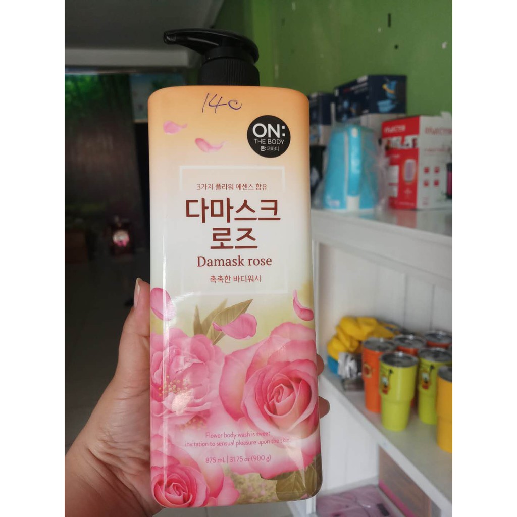 Sữa tắm hương nước hoa On The Body Damask Rose Hàn Quốc 900G