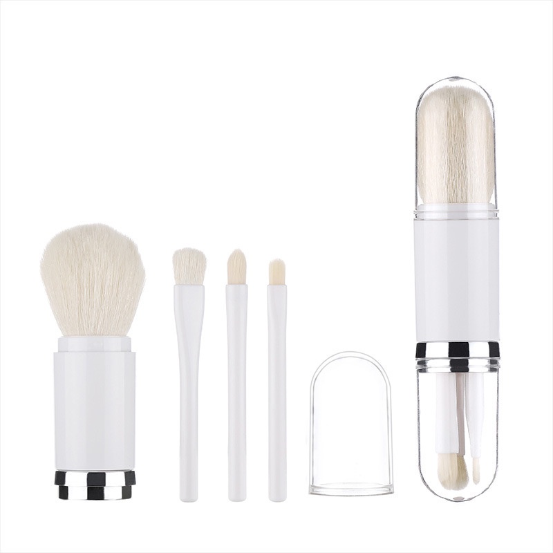 [Louislife] 4 In 1 Portable Makeup Brushes Set Cosmetic Eyeshadow Blusher Beauty Tools