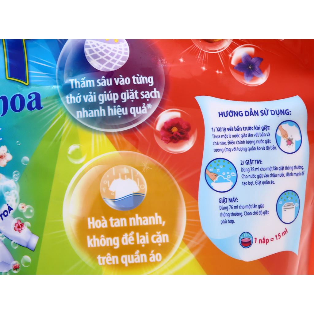 Nước giặt Surf hương nước hoa túi 3,1 kg