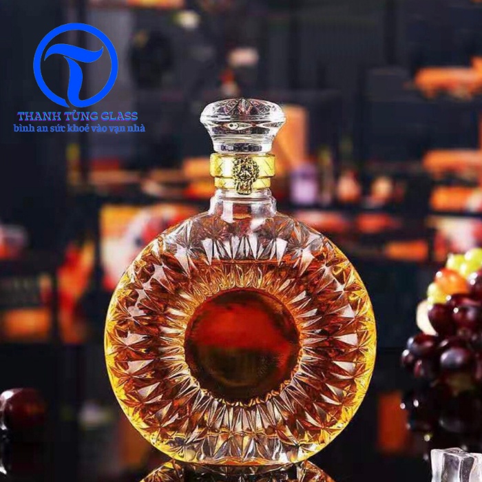 Chai đựng rượu thủy tinh XO 500ml