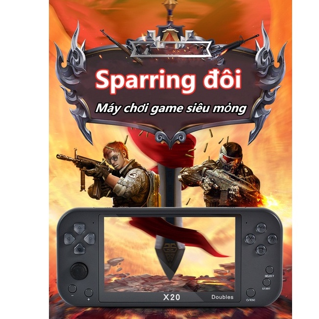 X20 cầm tay màn hình màu 5.1 inch Máy chơi game cầm tay PSP HDMI hỗ trợ chơi game hai người