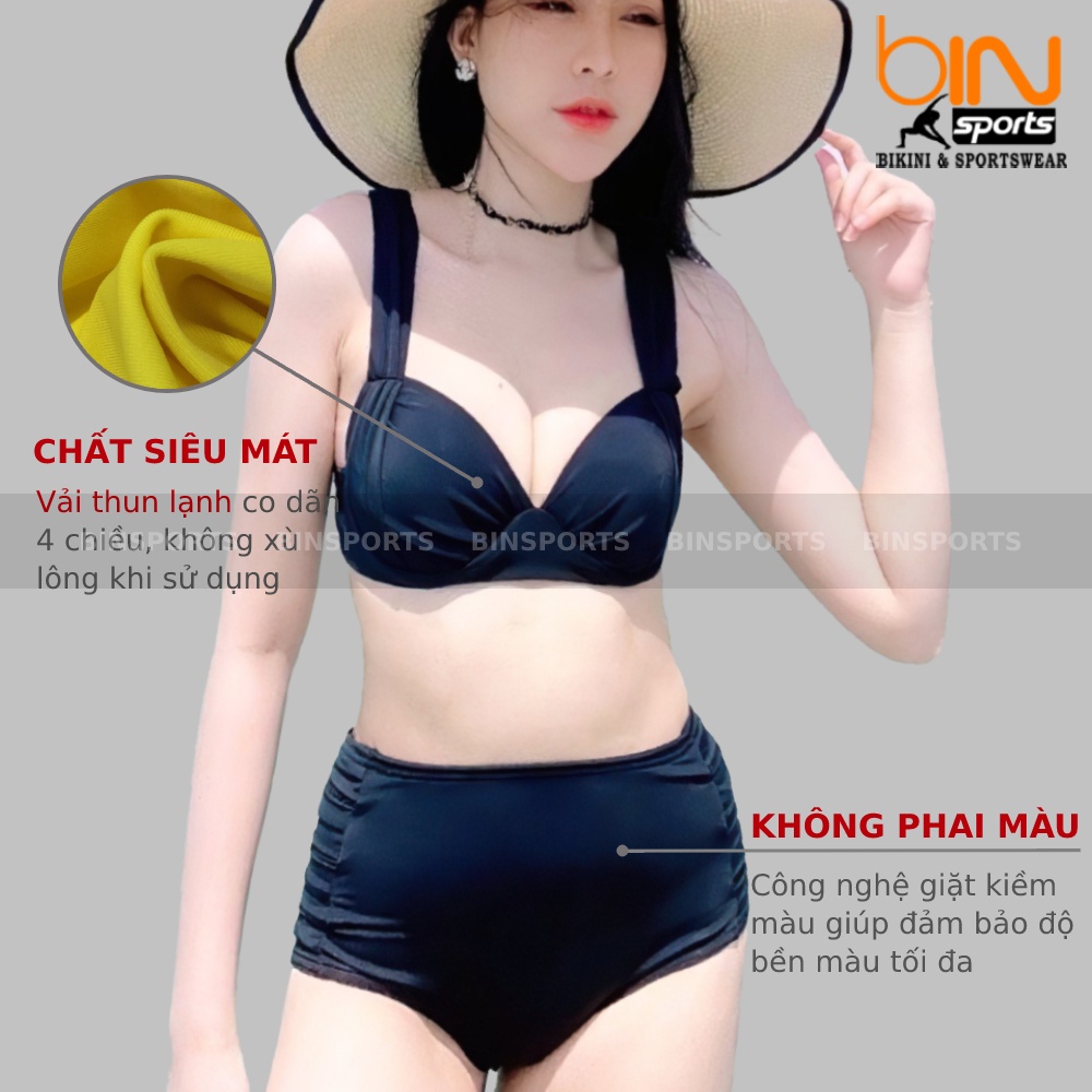Bikini Nữ Hai Mảnh Cạp Cao Freesize Bin Sports BHV075