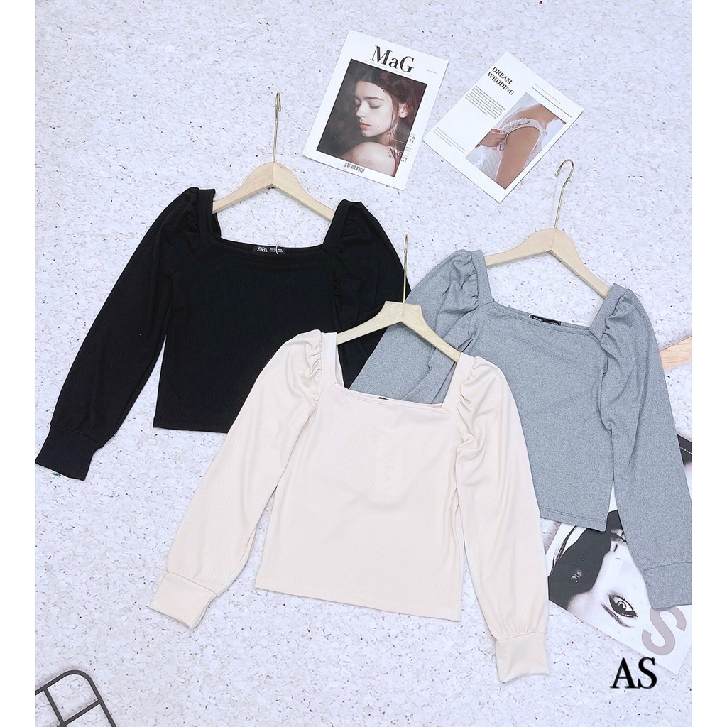 áo len tăm cổ vuông tay bồng,chất len tăm dày dặn siêu đẹp ạ | BigBuy360 - bigbuy360.vn