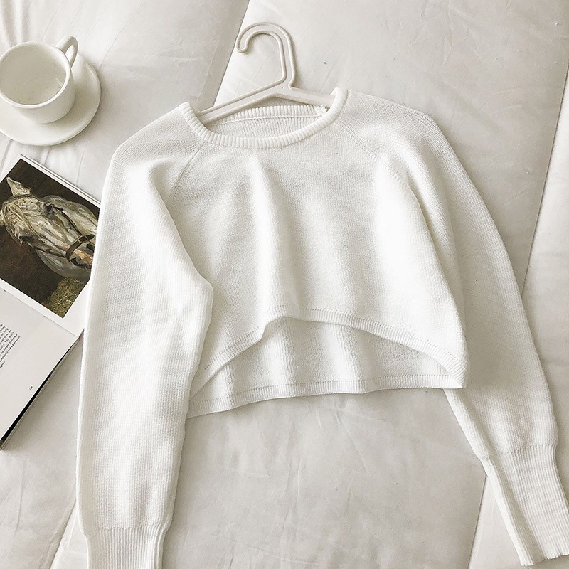 Áo len NUZIRO tay dài cổ tròn phong cách Hàn Quốc thời trang thanh lịch cho nữ | BigBuy360 - bigbuy360.vn