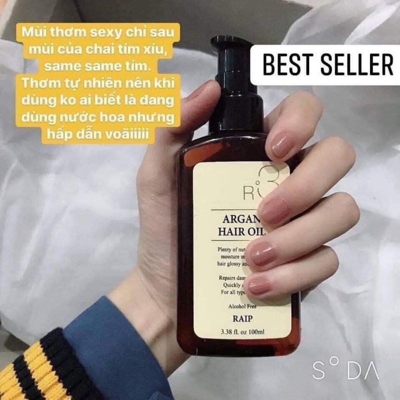 TINH DẦU DƯỠNG TÓC RAIP R3 ARGAN HAIR OIL 100ML
