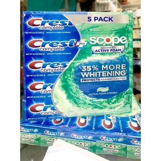 Kem Đánh Răng Crest Complete Extra Whitening + Scope Advanced 232g
